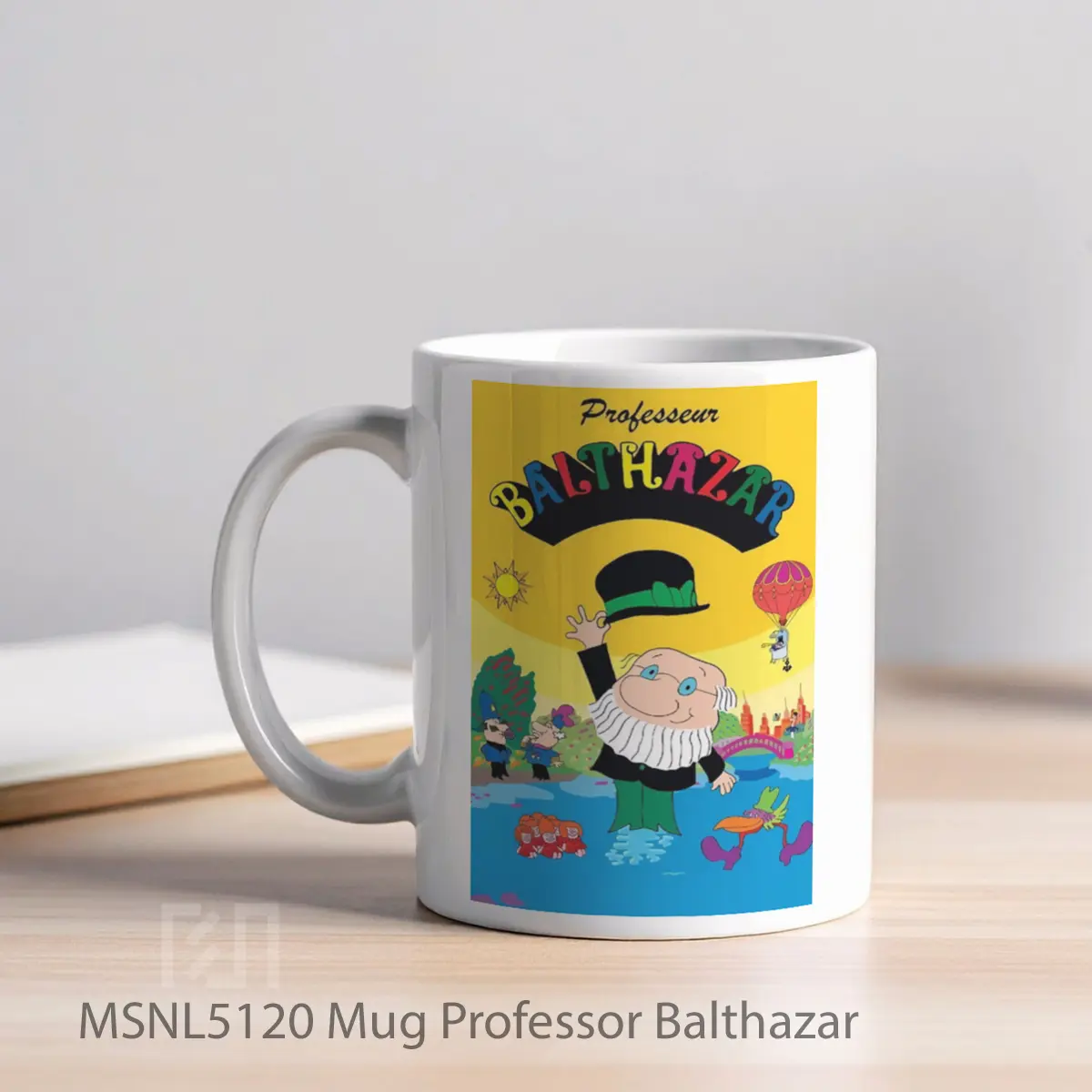 Mug Professor Balthazar Gelas Keramik Tema Film MSNL5120 - Tampak Kiri