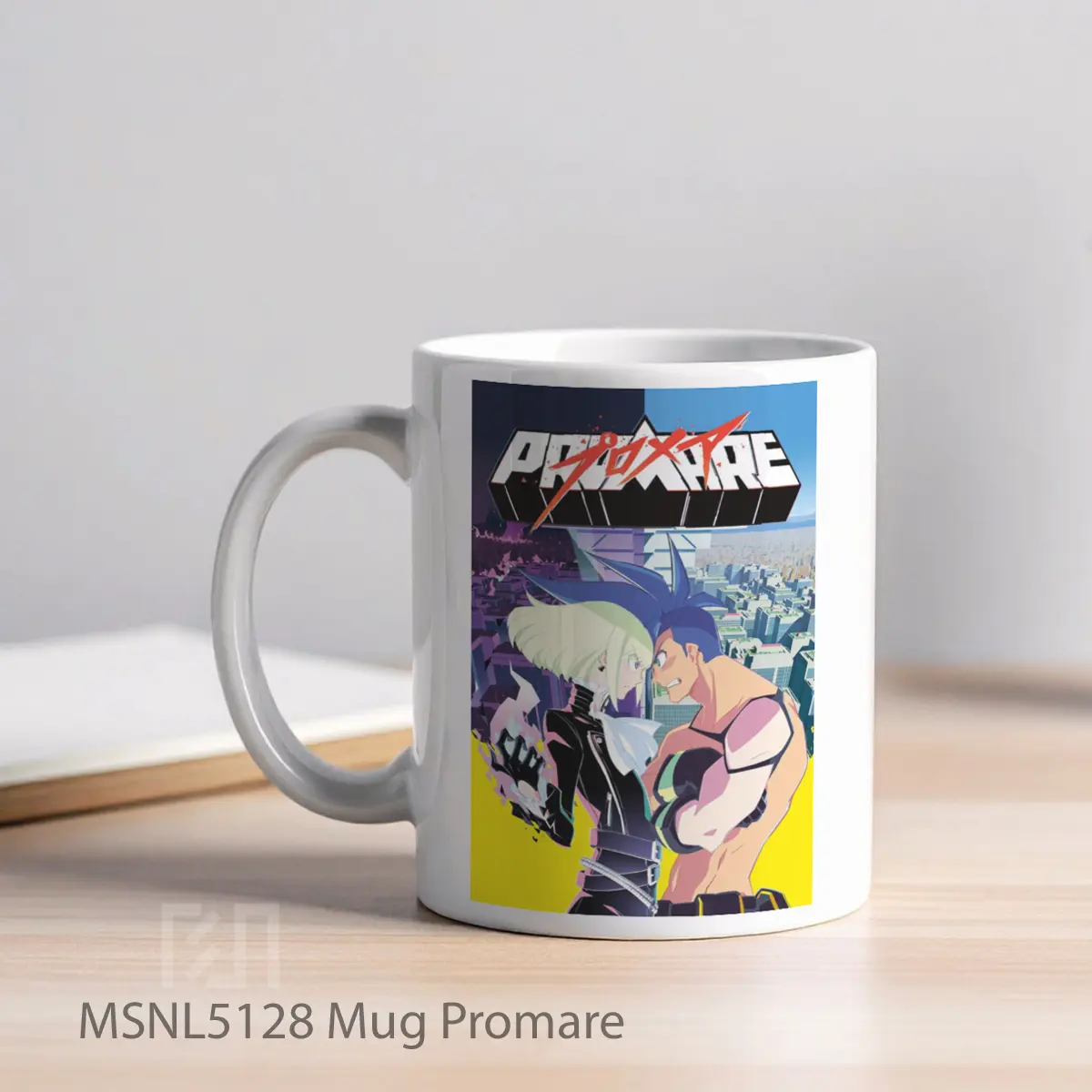 Mug Promare Gelas Keramik Tema Film MSNL5128 - Tampak Kiri