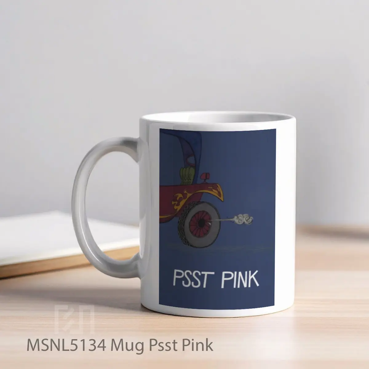 Mug Psst Pink Gelas Keramik Tema Film MSNL5134 - Tampak Kiri