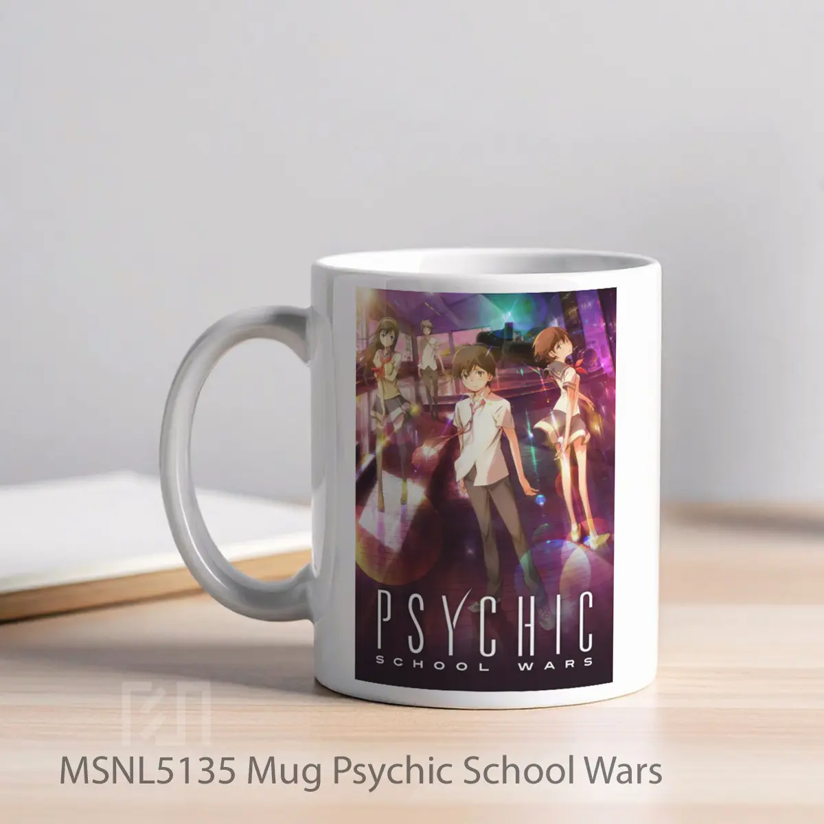 Mug Psychic School Wars Gelas Keramik Tema Film MSNL5135 - Tampak Kiri