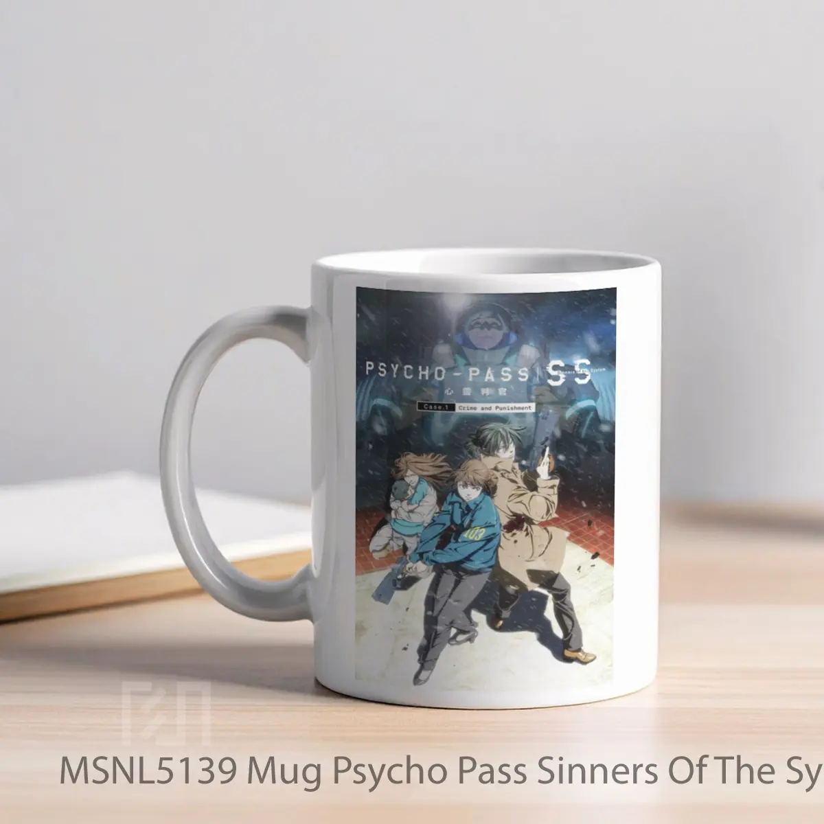 Mug Psycho Pass Sinners Of The System Case 1 Crime And Punishment Gelas Keramik Tema Film MSNL5139 - Tampak Kiri