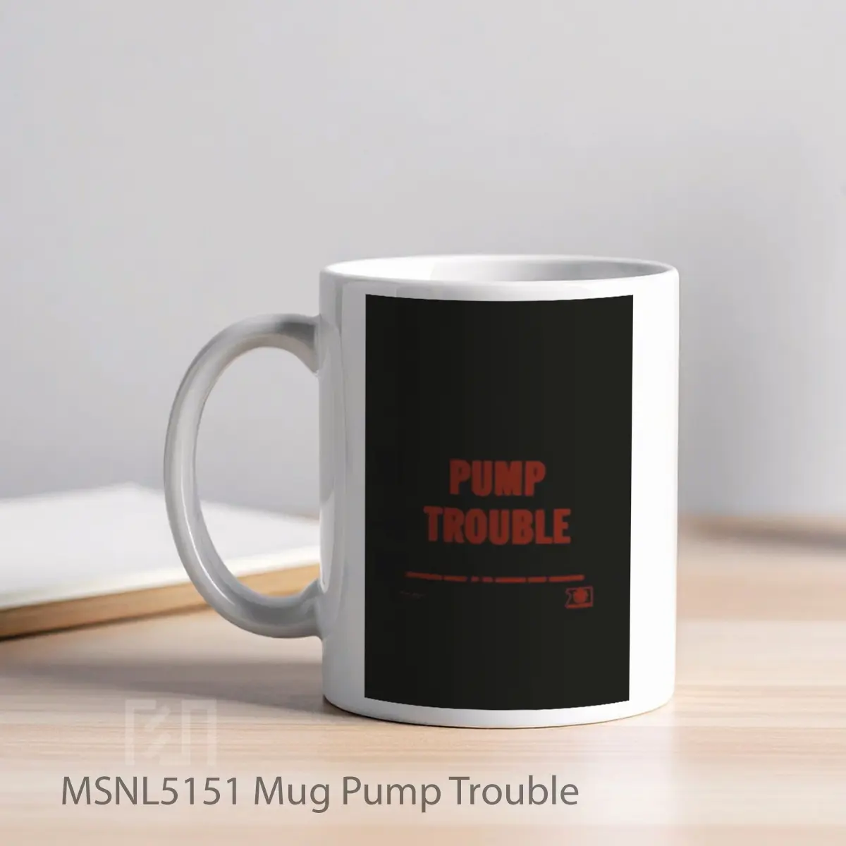 Mug Pump Trouble Gelas Keramik Tema Film MSNL5151 - Tampak Kiri
