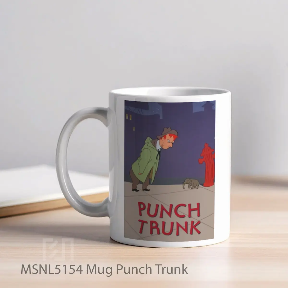 Mug Punch Trunk Gelas Keramik Tema Film MSNL5154 - Tampak Kiri