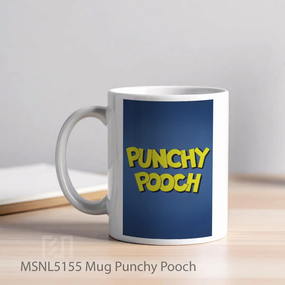 Mug Punchy Pooch Gelas Keramik Tema Film MSNL5155 - Tampak Kiri