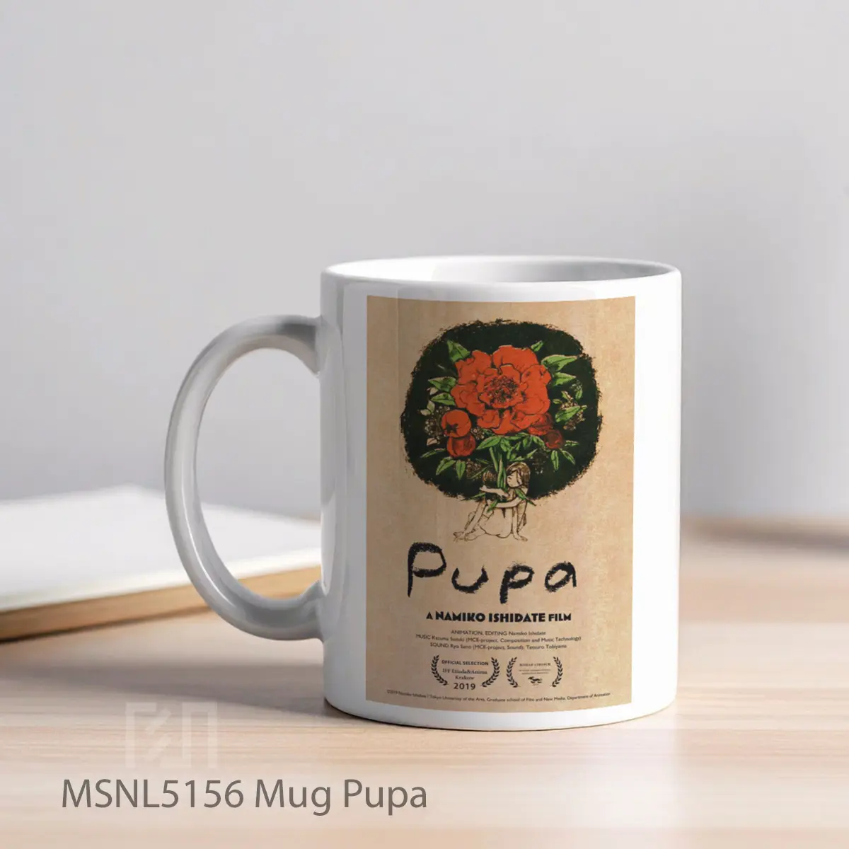 Mug Pupa Gelas Keramik Tema Film MSNL5156 - Tampak Kiri