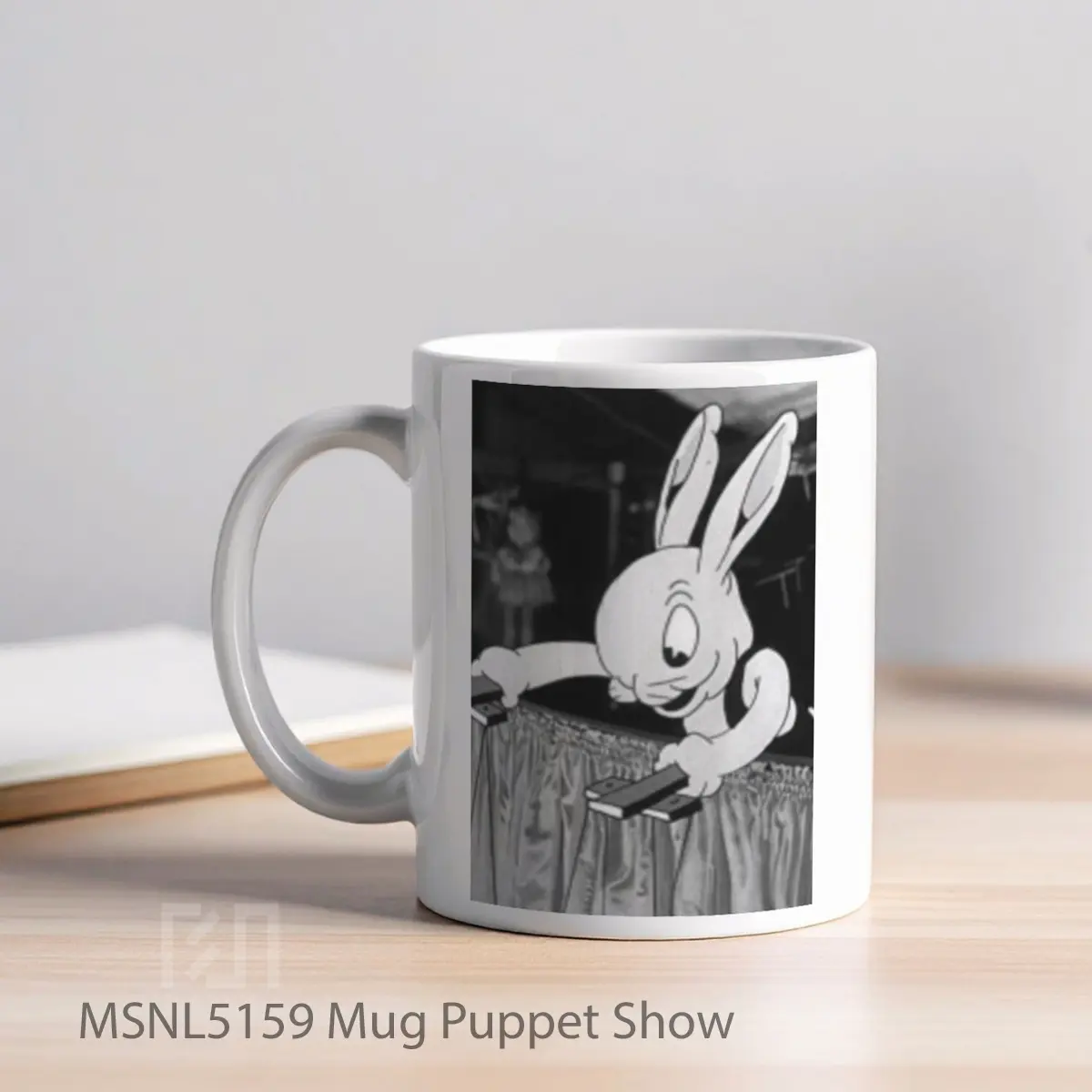 Mug Puppet Show Gelas Keramik Tema Film MSNL5159 - Tampak Kiri