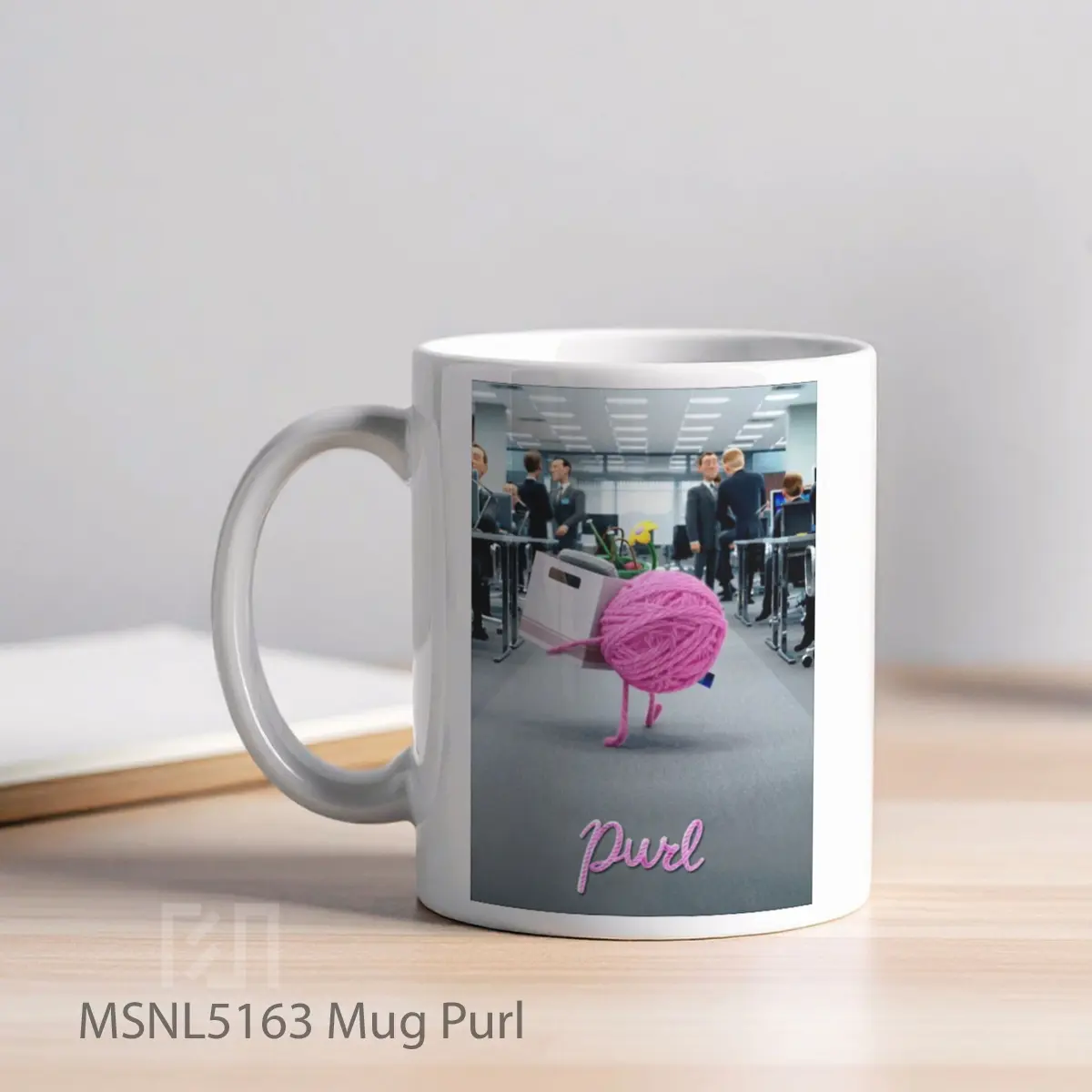 Mug Purl Gelas Keramik Tema Film MSNL5163 - Tampak Kiri