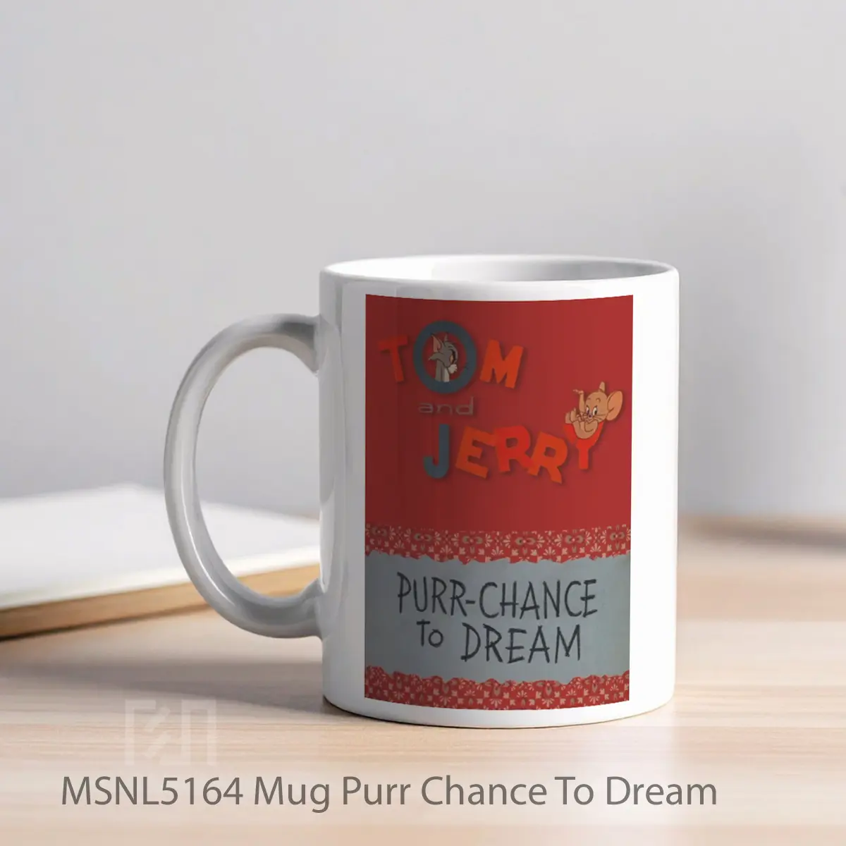 Mug Purr Chance To Dream Gelas Keramik Tema Film MSNL5164 - Tampak Kiri