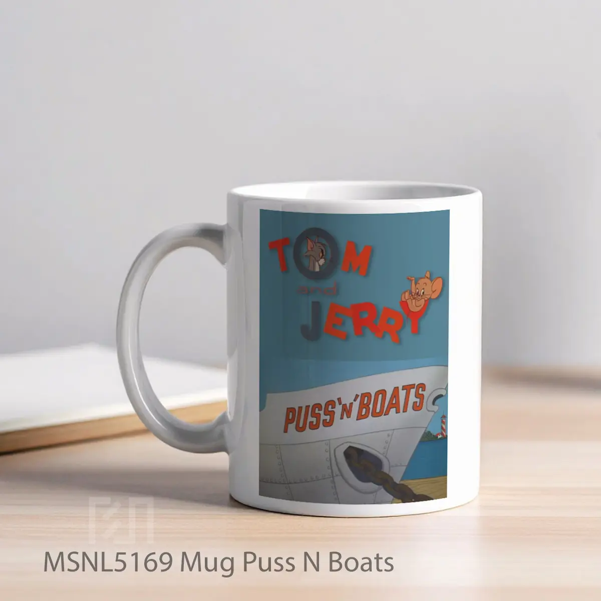 Mug Puss N Boats Gelas Keramik Tema Film MSNL5169 - Tampak Kiri