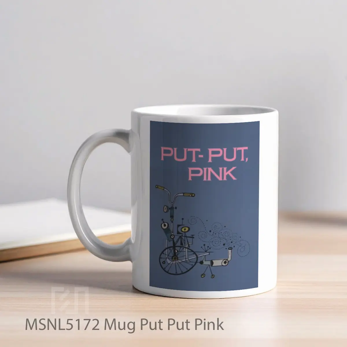 Mug Put Put Pink Gelas Keramik Tema Film MSNL5172 - Tampak Kiri