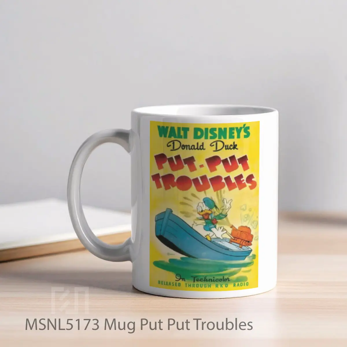 Mug Put Put Troubles Gelas Keramik Tema Film MSNL5173 - Tampak Kiri