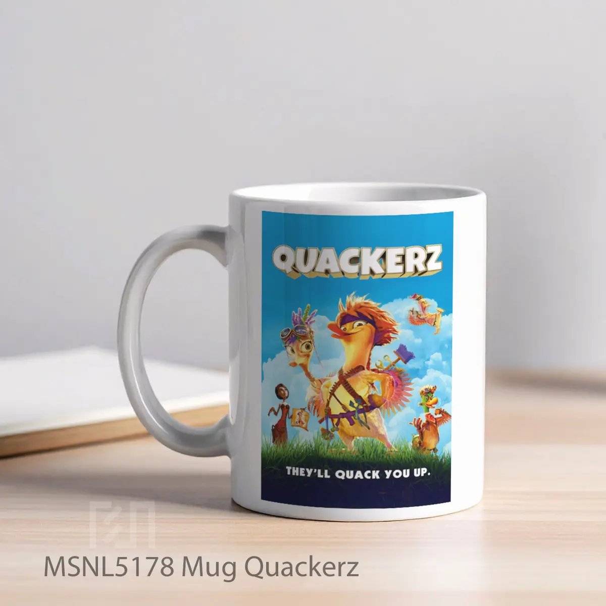 Mug Quackerz Gelas Keramik Tema Film MSNL5178 - Tampak Kiri