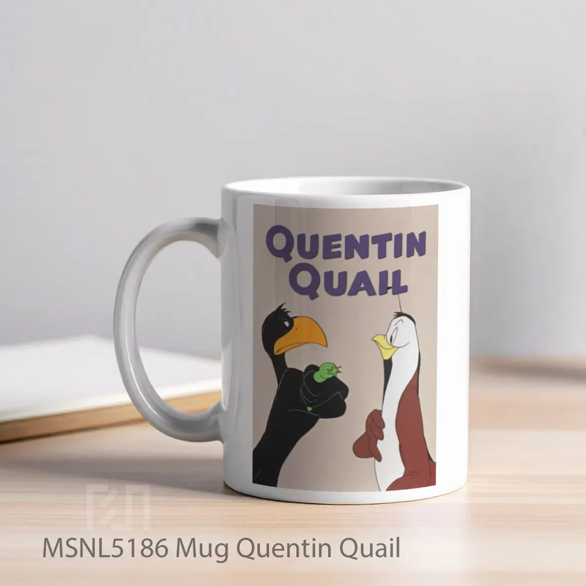 Mug Quentin Quail Gelas Keramik Tema Film MSNL5186 - Tampak Kiri