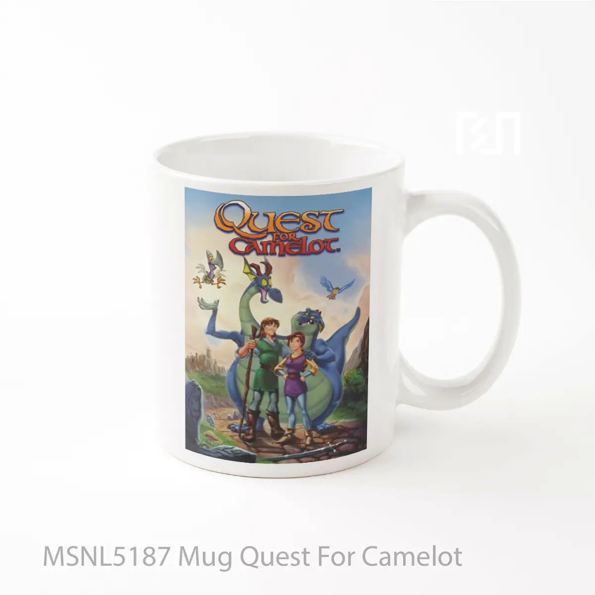 Mug Quest For Camelot Gelas Keramik Tema Film MSNL5187