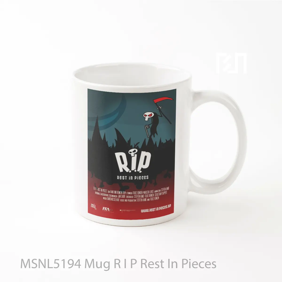Mug R I P Rest In Pieces Gelas Keramik Tema Film MSNL5194