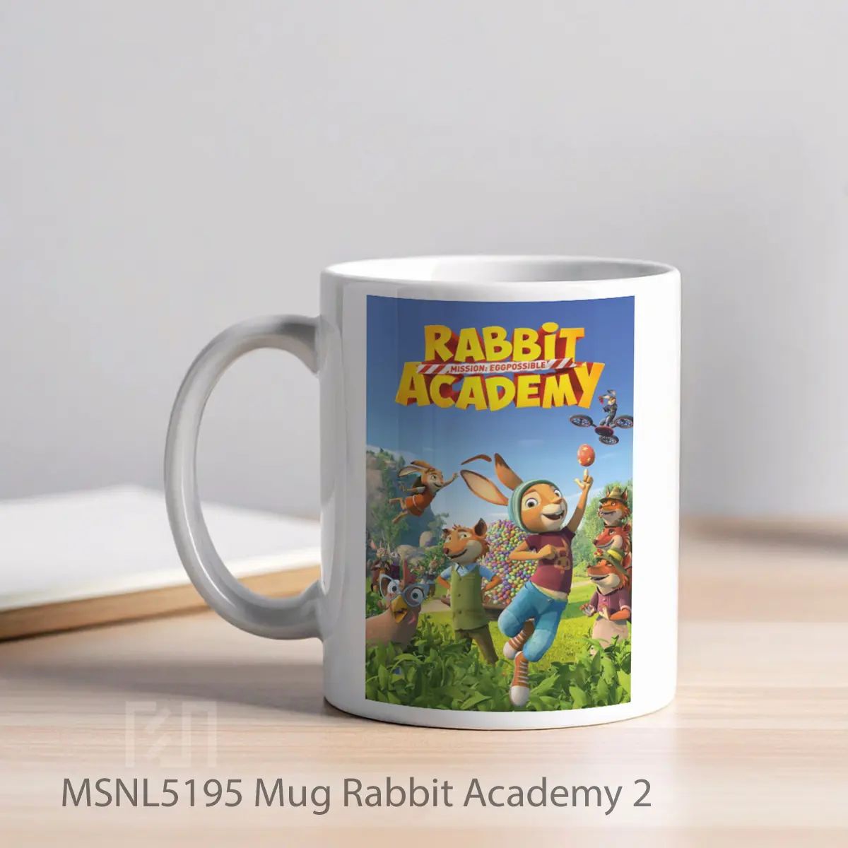 Mug Rabbit Academy 2 Gelas Keramik Tema Film MSNL5195 - Tampak Kiri