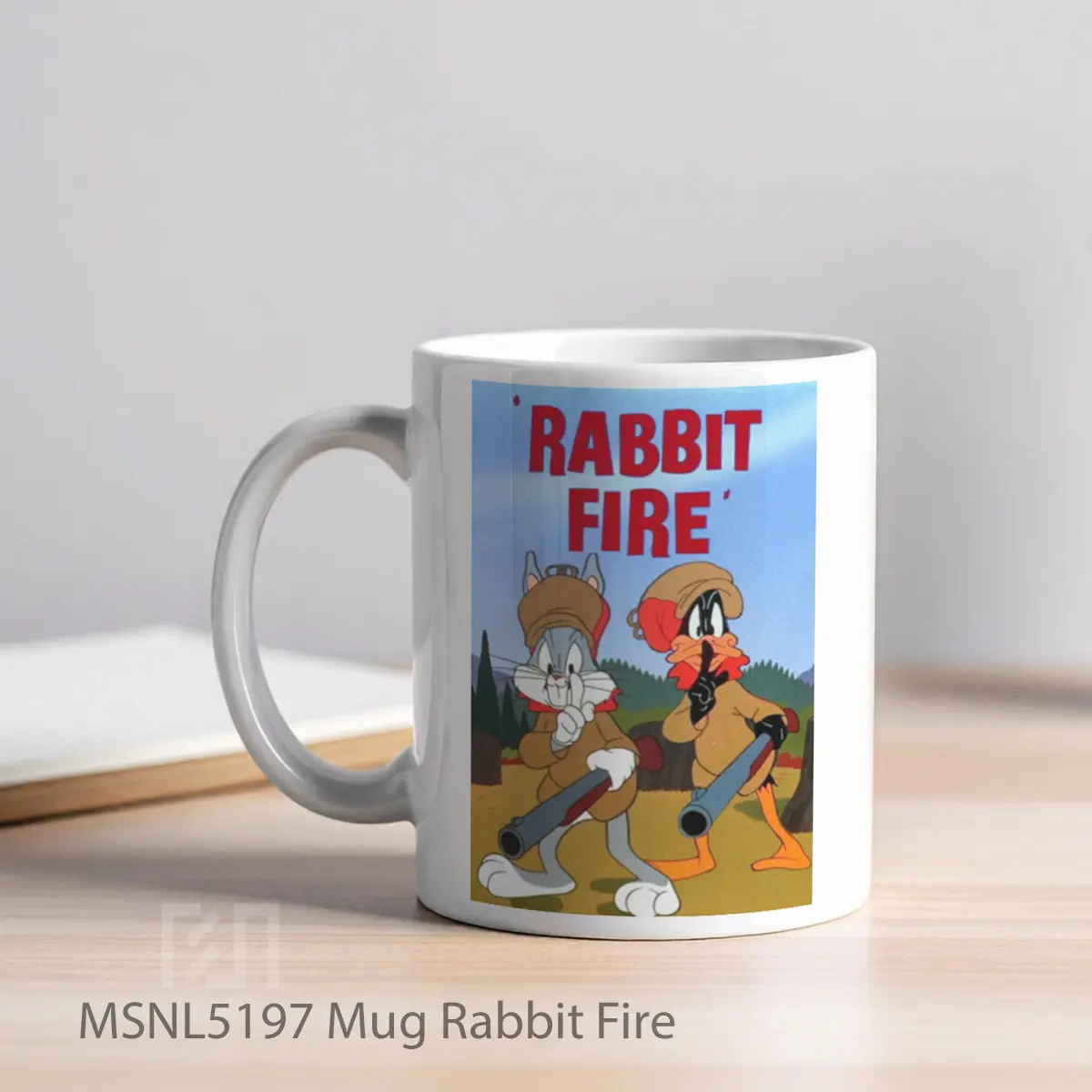 Mug Rabbit Fire Gelas Keramik Tema Film MSNL5197 - Tampak Kiri