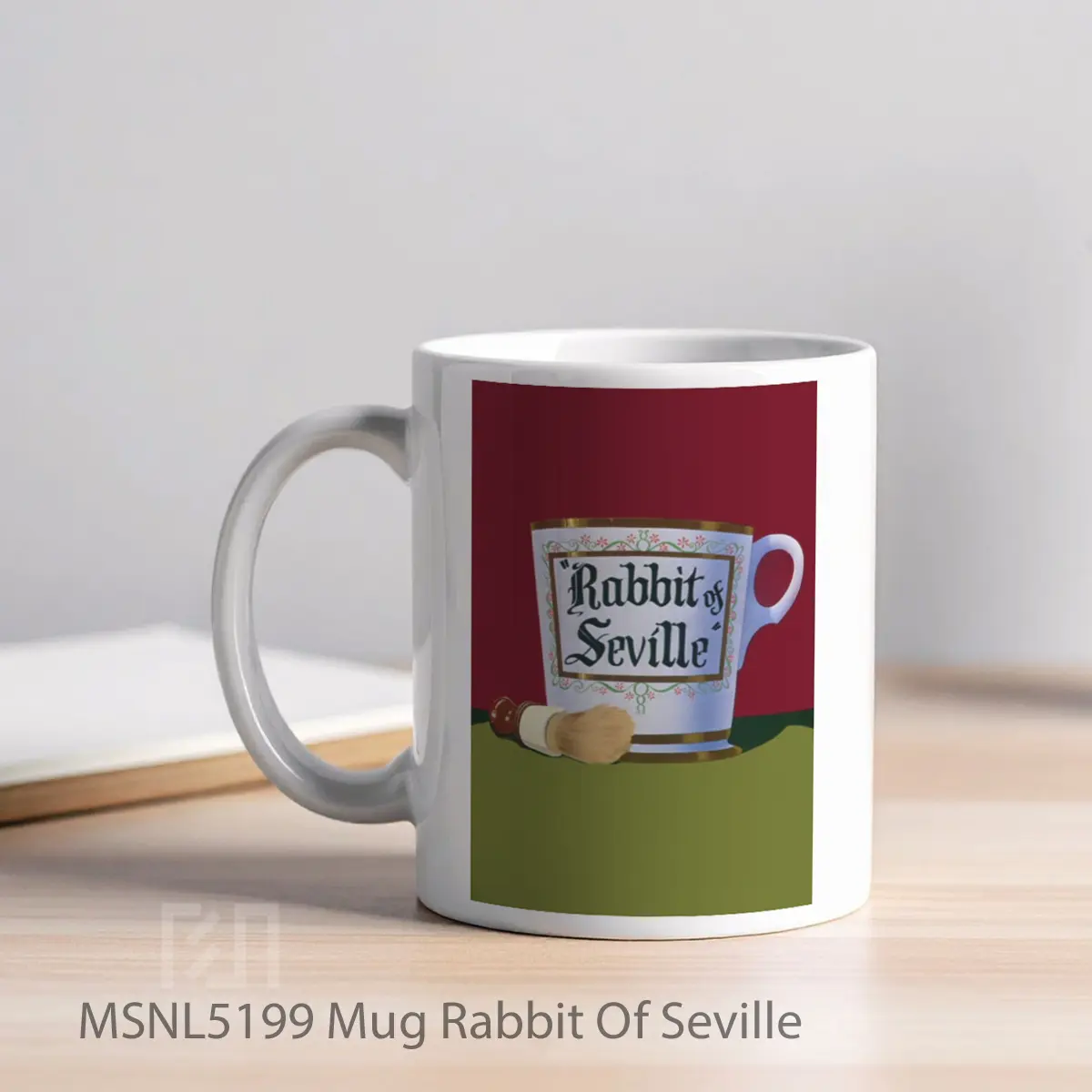Mug Rabbit Of Seville Gelas Keramik Tema Film MSNL5199 - Tampak Kiri