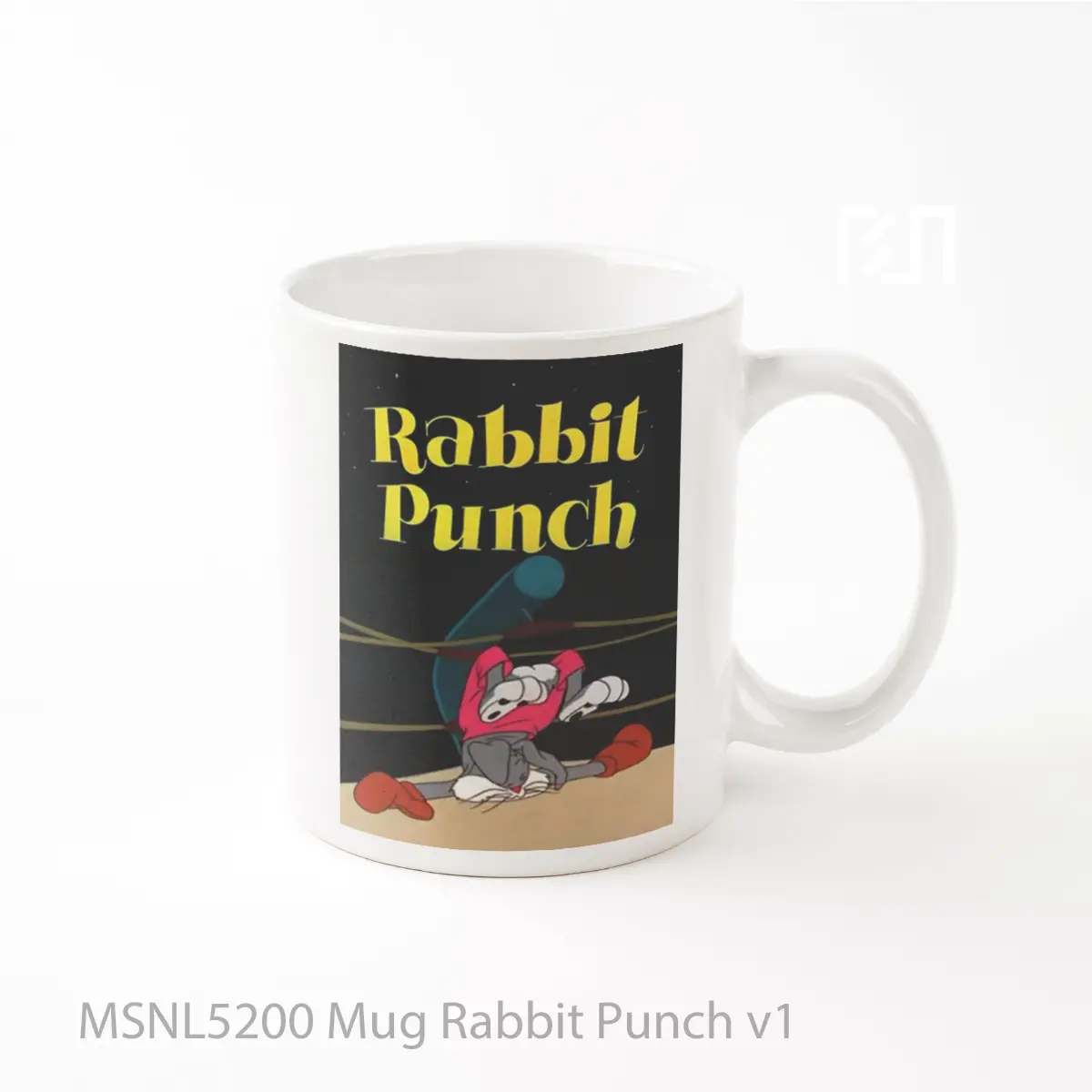 Mug Rabbit Punch V1 Gelas Keramik Tema Film MSNL5200