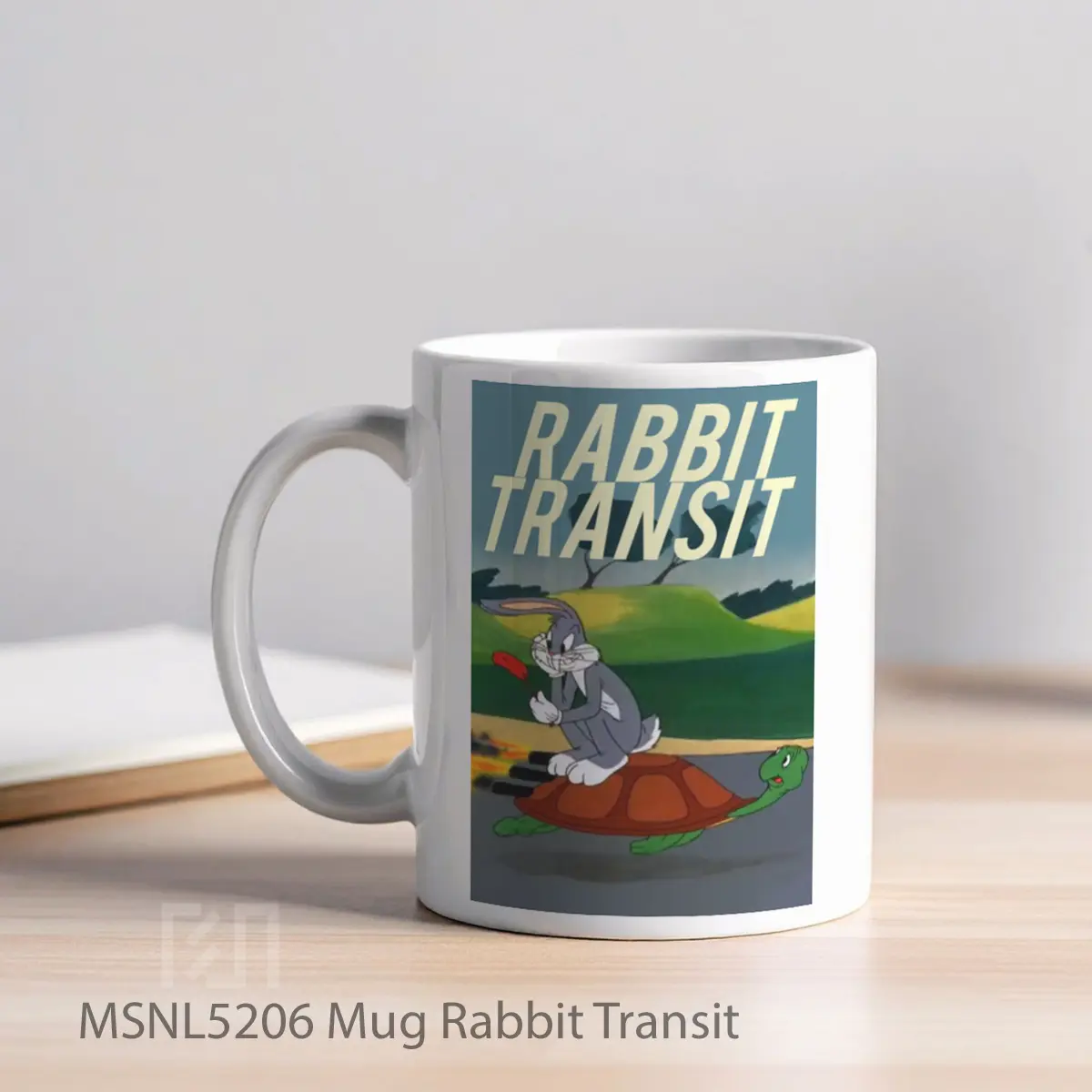 Mug Rabbit Transit Gelas Keramik Tema Film MSNL5206 - Tampak Kiri