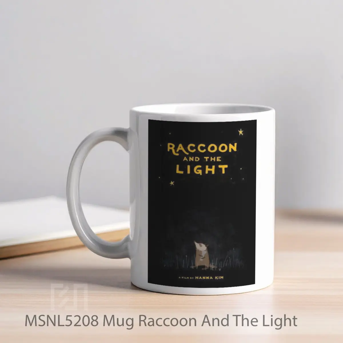 Mug Raccoon And The Light Gelas Keramik Tema Film MSNL5208 - Tampak Kiri