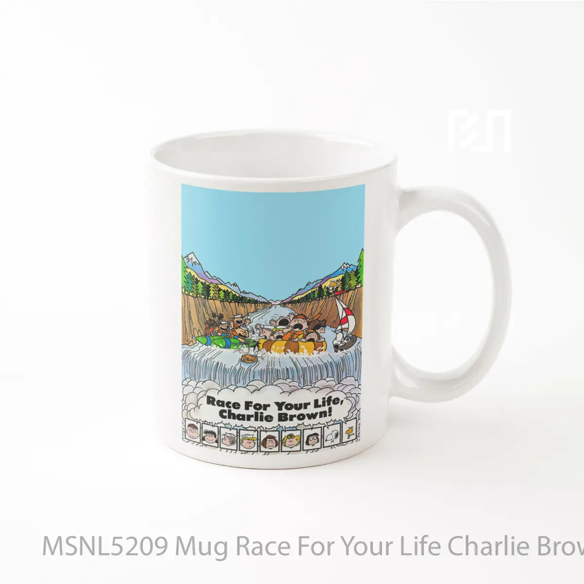 Mug Race For Your Life Charlie Brown Gelas Keramik Tema Film MSNL5209