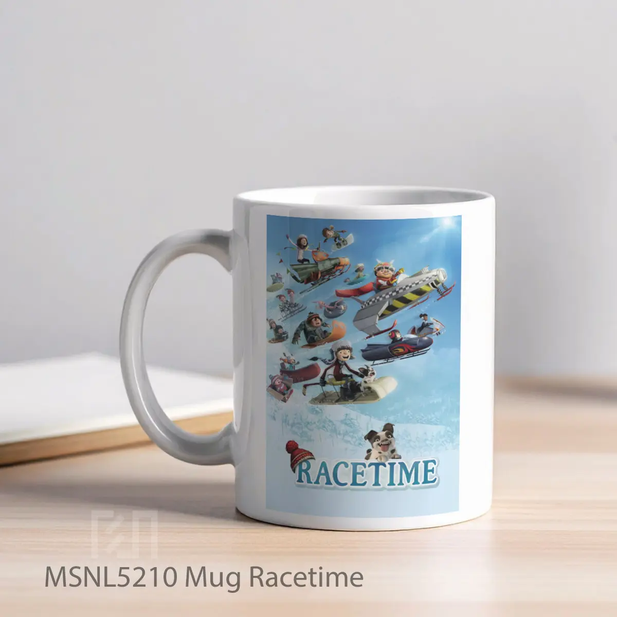 Mug Racetime Gelas Keramik Tema Film MSNL5210 - Tampak Kiri