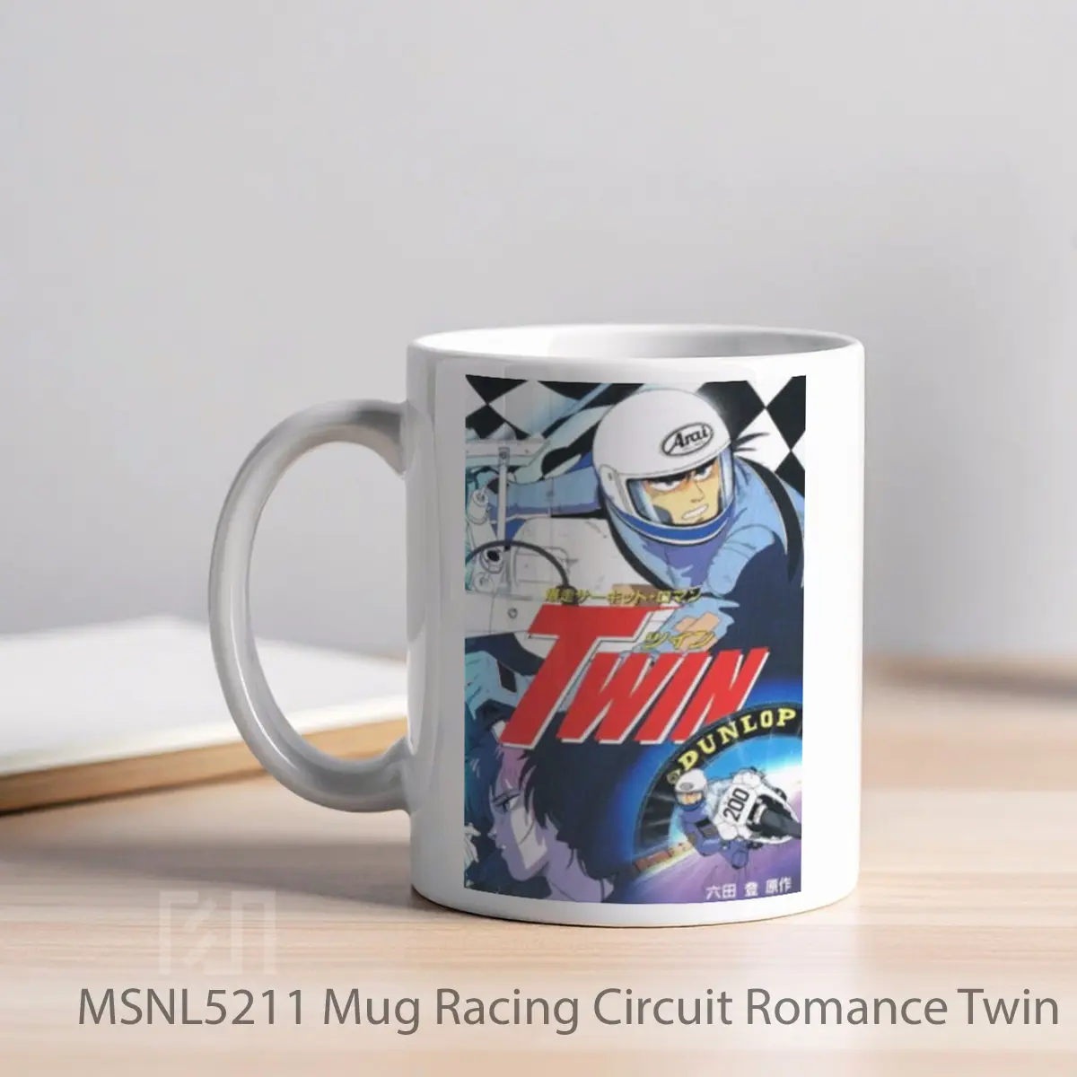 Mug Racing Circuit Romance Twin Gelas Keramik Tema Film MSNL5211 - Tampak Kiri