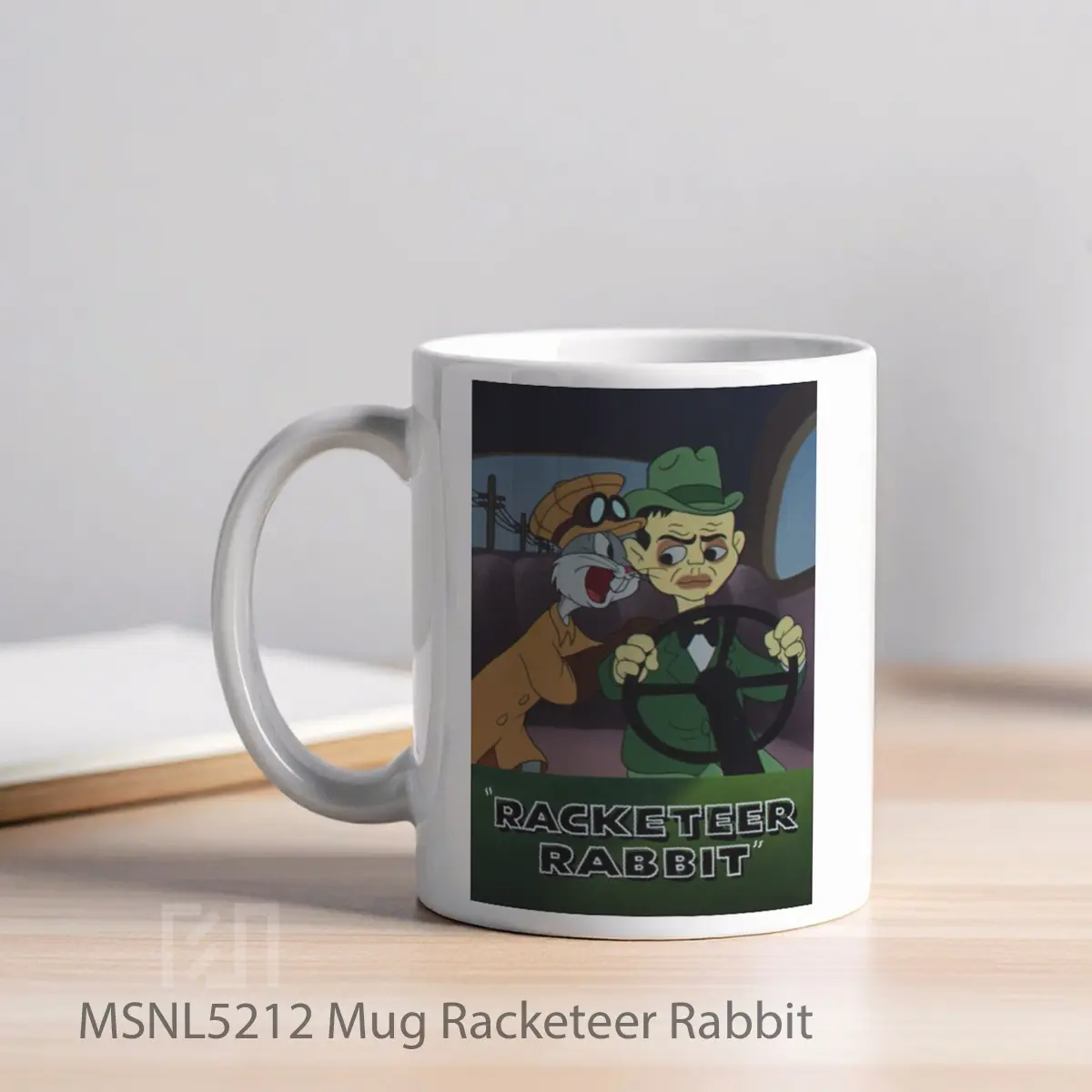 Mug Racketeer Rabbit Gelas Keramik Tema Film MSNL5212 - Tampak Kiri