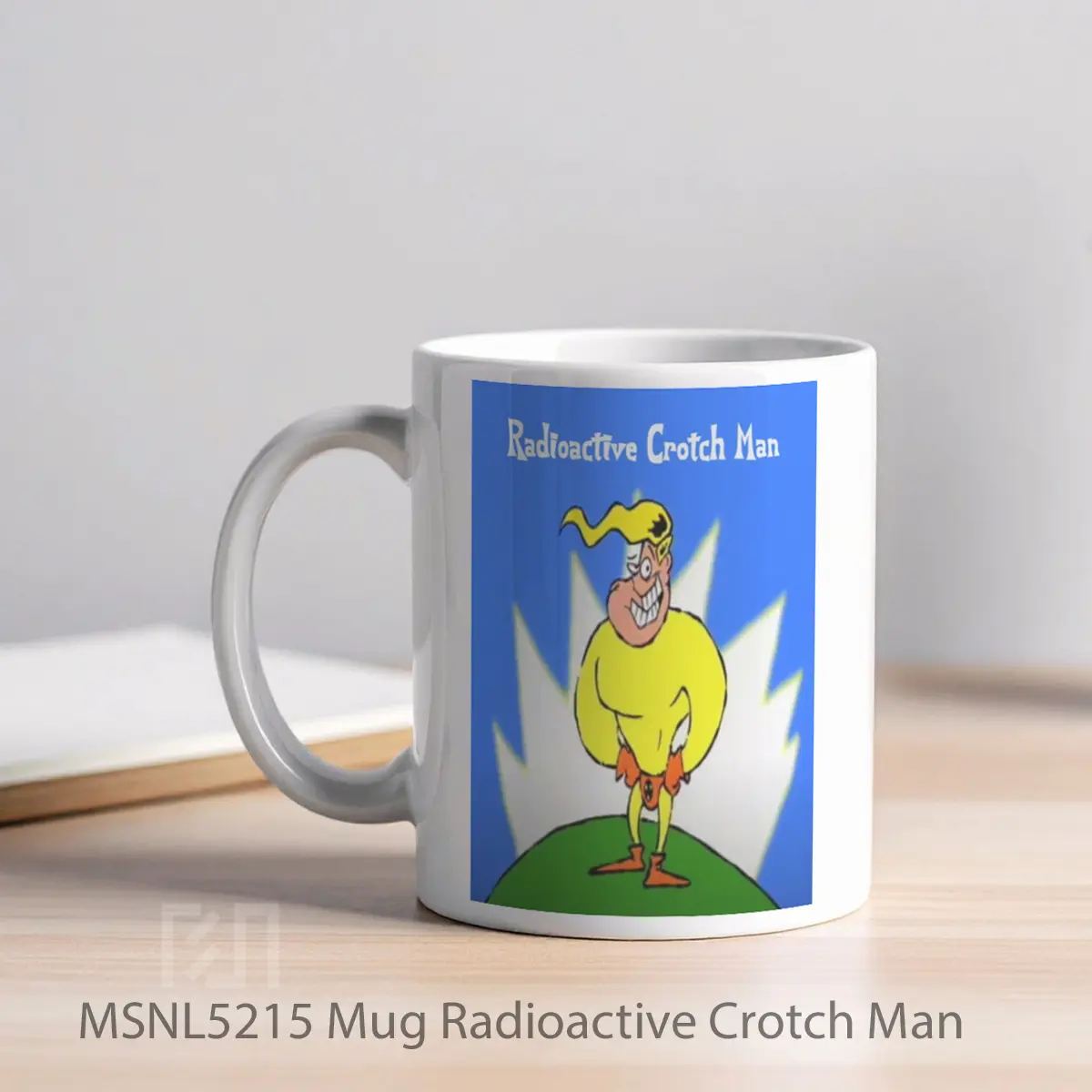Mug Radioactive Crotch Man Gelas Keramik Tema Film MSNL5215 - Tampak Kiri