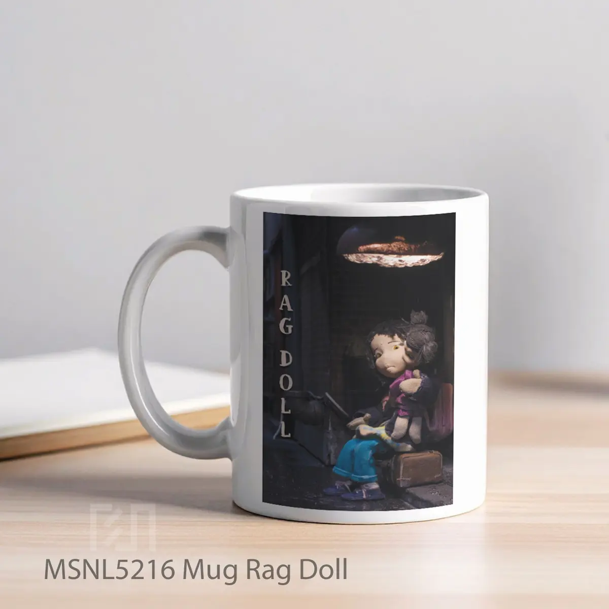 Mug Rag Doll Gelas Keramik Tema Film MSNL5216 - Tampak Kiri