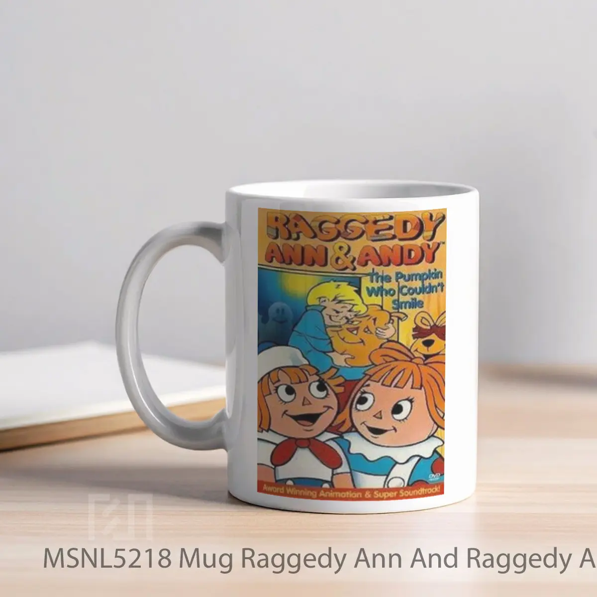 Mug Raggedy Ann And Raggedy Andy In The Pumpkin Who Couldn T Smile Gelas Keramik Tema Film MSNL5218 - Tampak Kiri