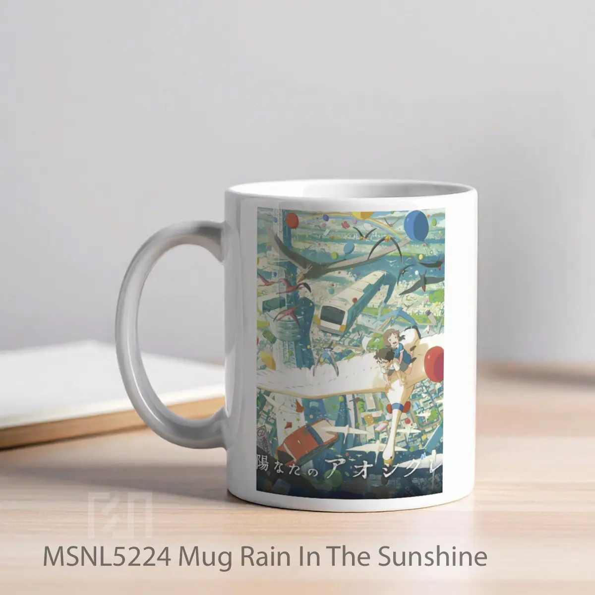 Mug Rain In The Sunshine Gelas Keramik Tema Film MSNL5224 - Tampak Kiri