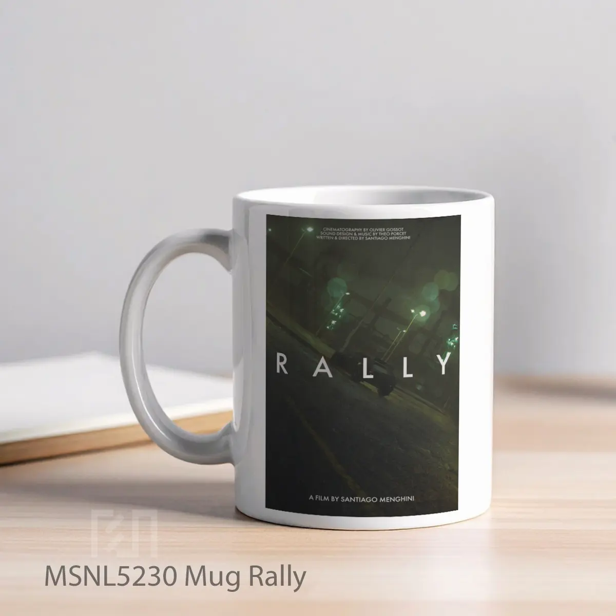 Mug Rally Gelas Keramik Tema Film MSNL5230 - Tampak Kiri