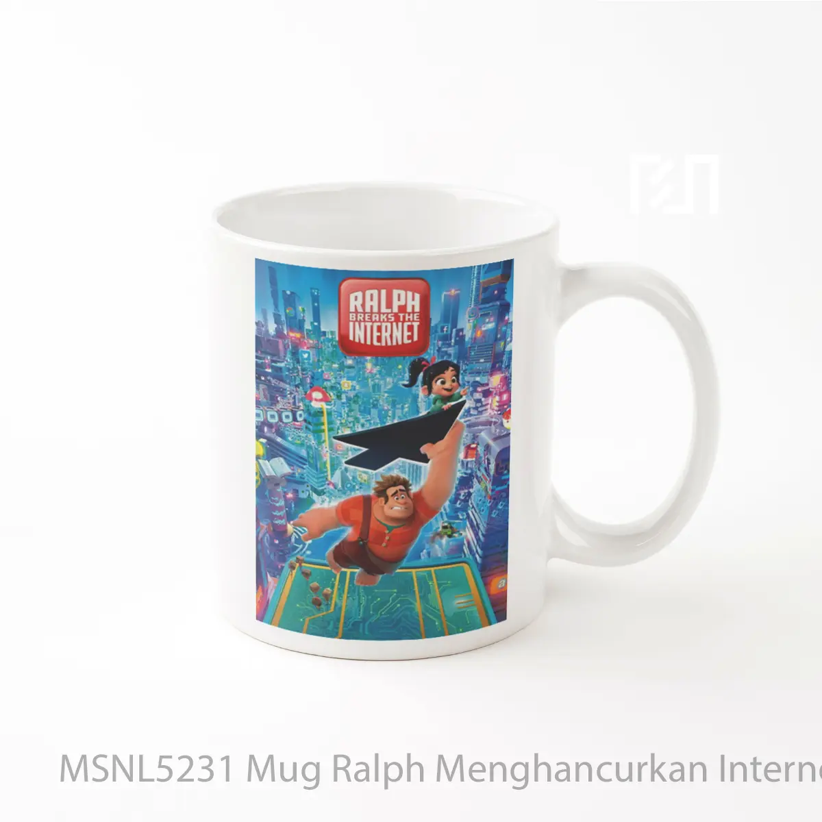 Mug Ralph Menghancurkan Internet Gelas Keramik Tema Film MSNL5231