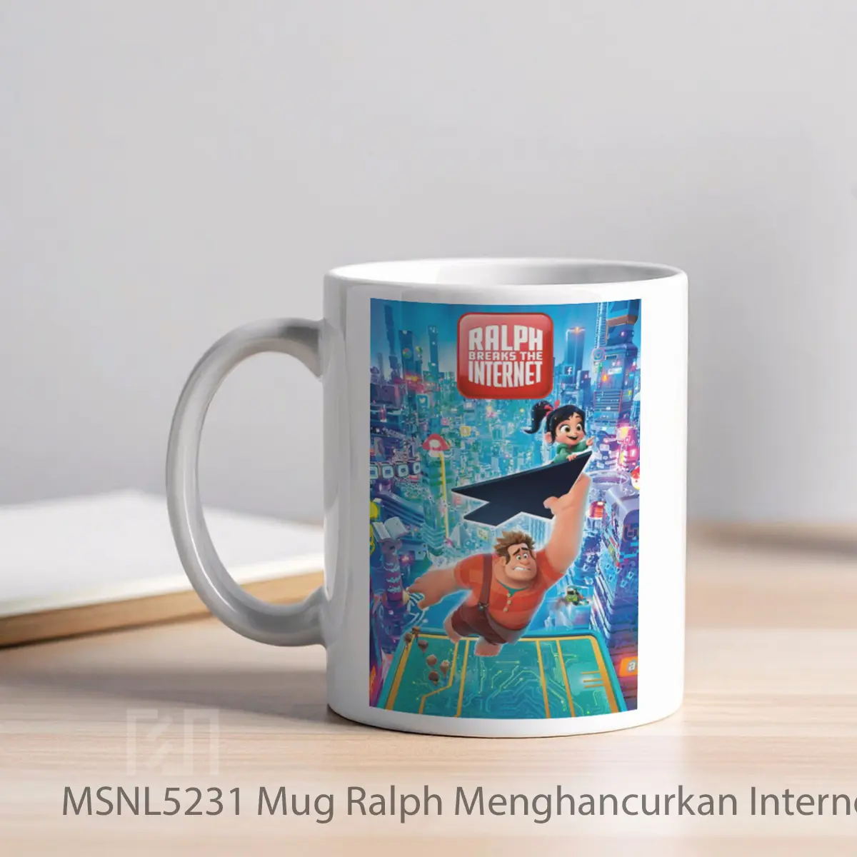 Mug Ralph Menghancurkan Internet Gelas Keramik Tema Film MSNL5231 - Tampak Kiri