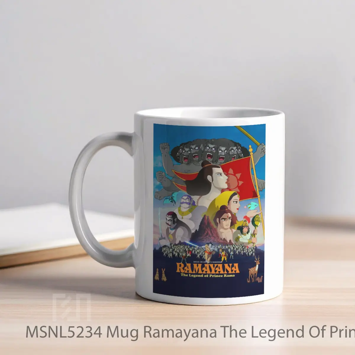 Mug Ramayana The Legend Of Prince Rama Gelas Keramik Tema Film MSNL5234 - Tampak Kiri