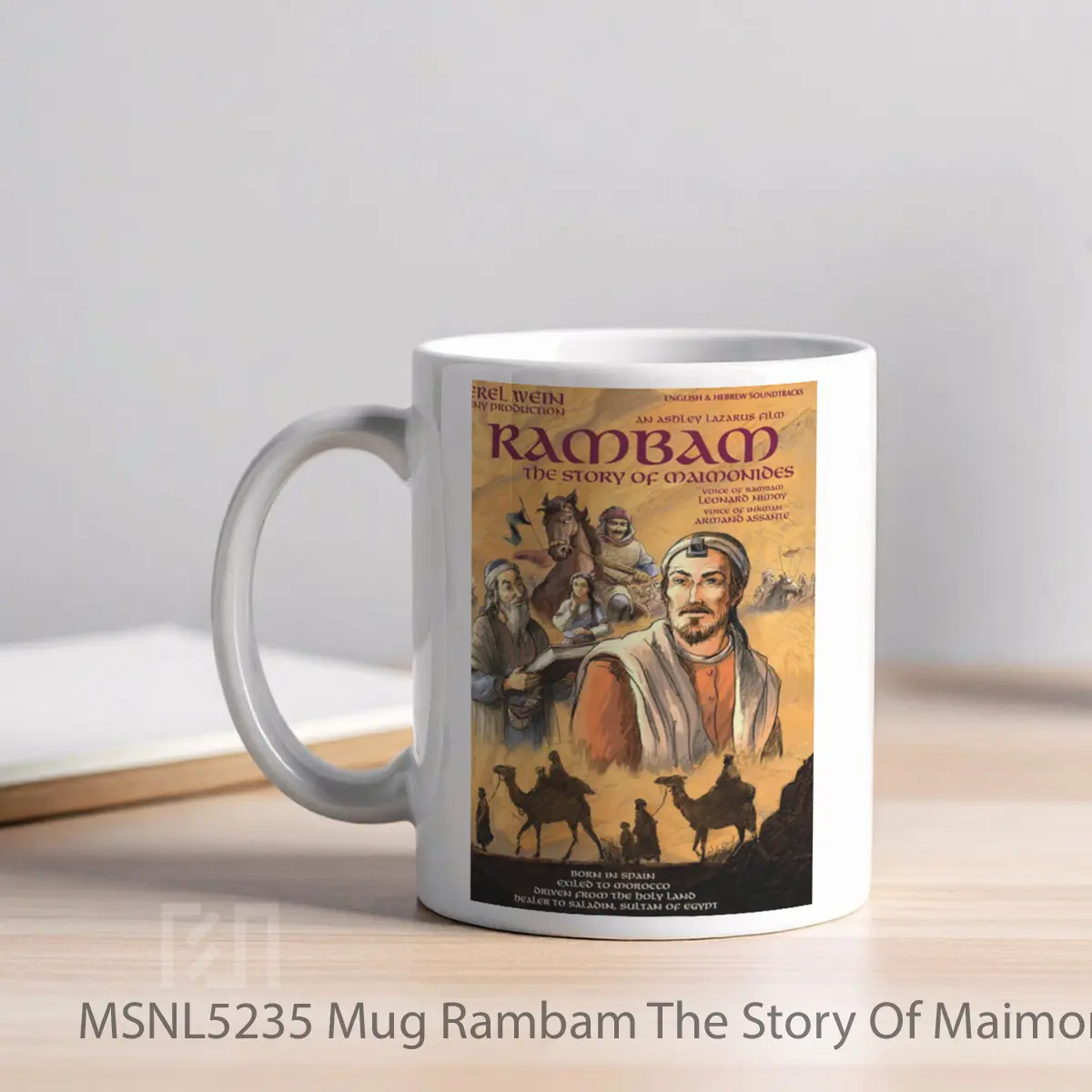 Mug Rambam The Story Of Maimonides Gelas Keramik Tema Film MSNL5235 - Tampak Kiri