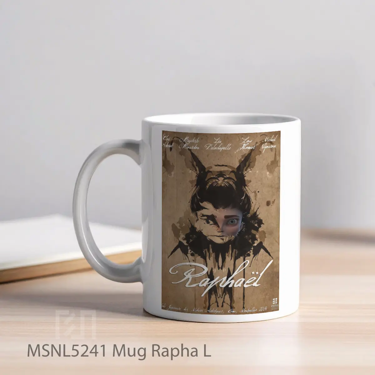 Mug Rapha L Gelas Keramik Tema Film MSNL5241 - Tampak Kiri