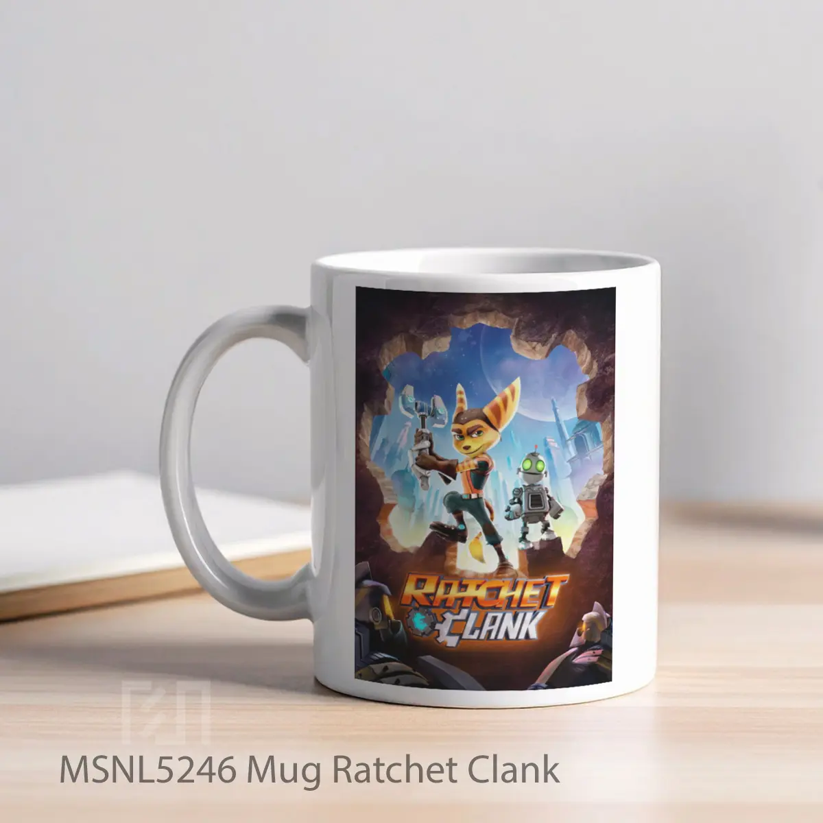 Mug Ratchet Clank Gelas Keramik Tema Film MSNL5246 - Tampak Kiri
