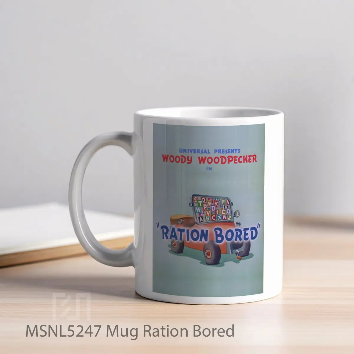 Mug Ration Bored Gelas Keramik Tema Film MSNL5247 - Tampak Kiri