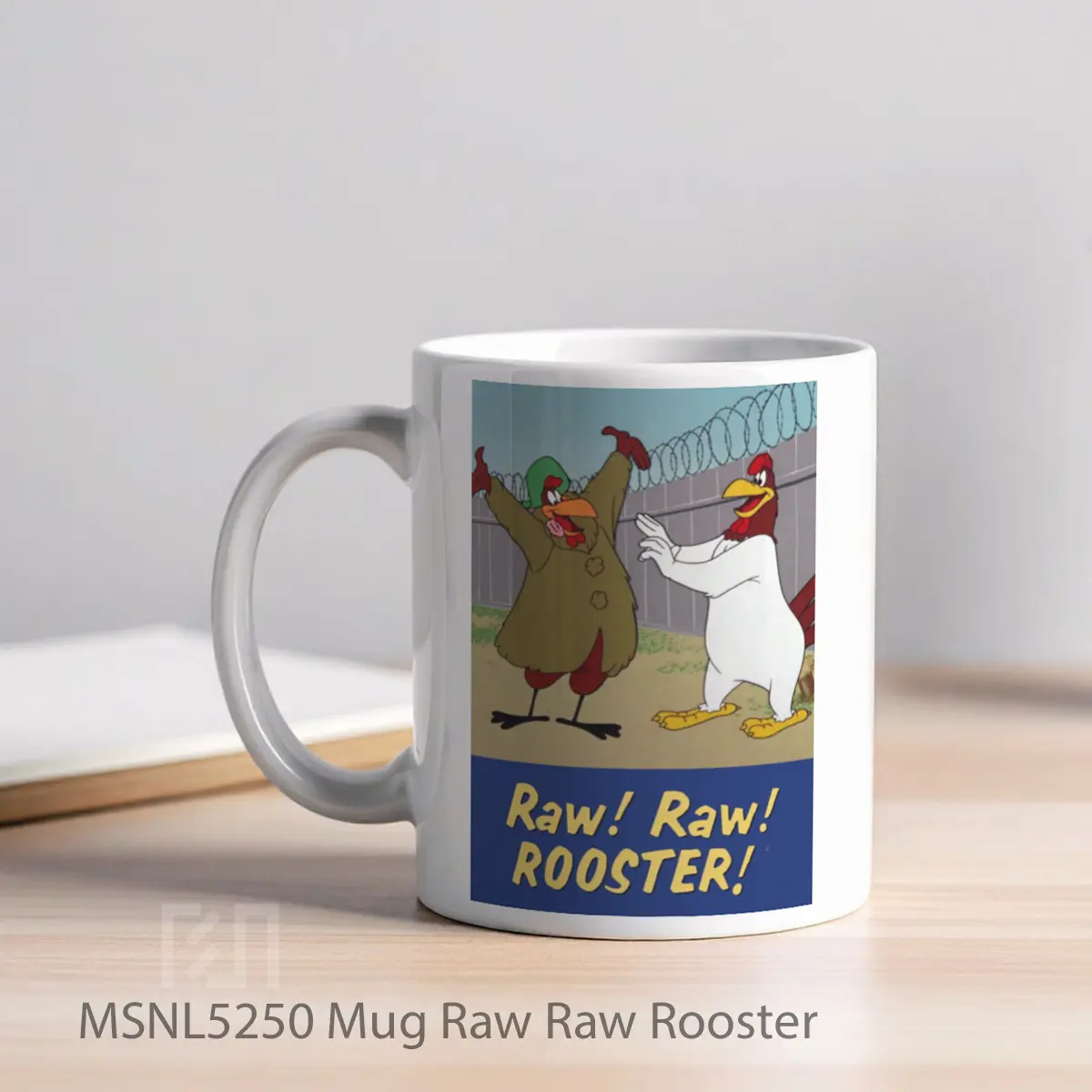 Mug Raw Raw Rooster Gelas Keramik Tema Film MSNL5250 - Tampak Kiri