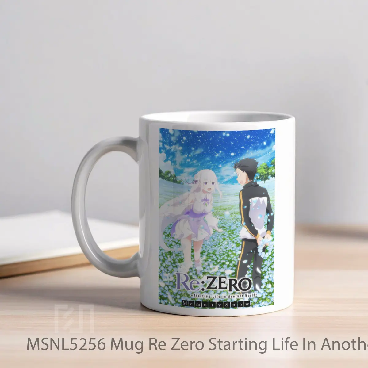 Mug Re Zero Starting Life In Another World Memory Snow Gelas Keramik Tema Film MSNL5256 - Tampak Kiri