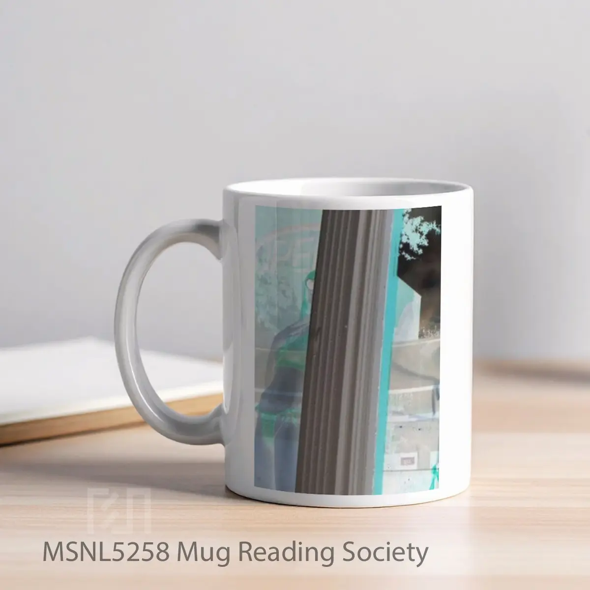 Mug Reading Society Gelas Keramik Tema Film MSNL5258 - Tampak Kiri