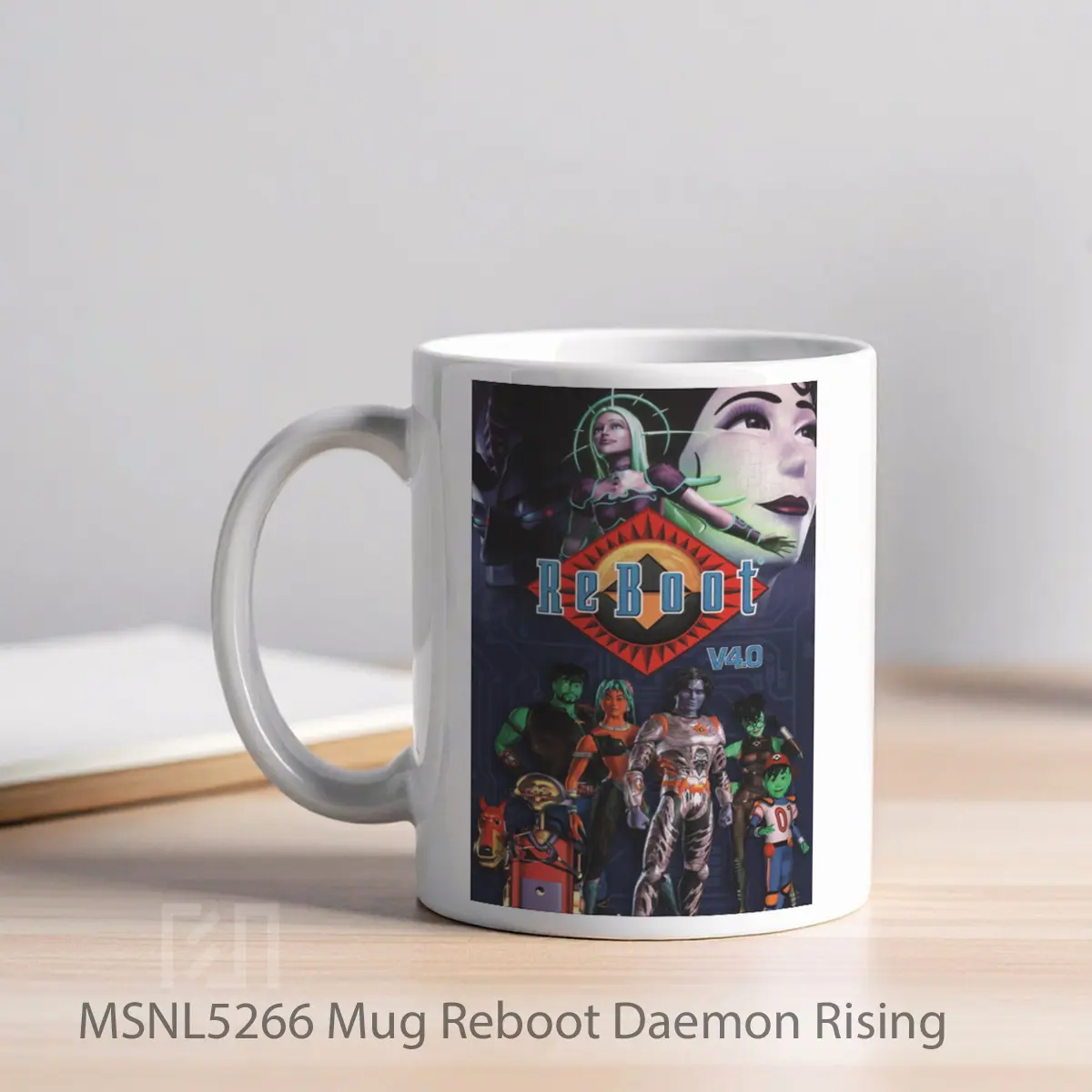 Mug Reboot Daemon Rising Gelas Keramik Tema Film MSNL5266 - Tampak Kiri
