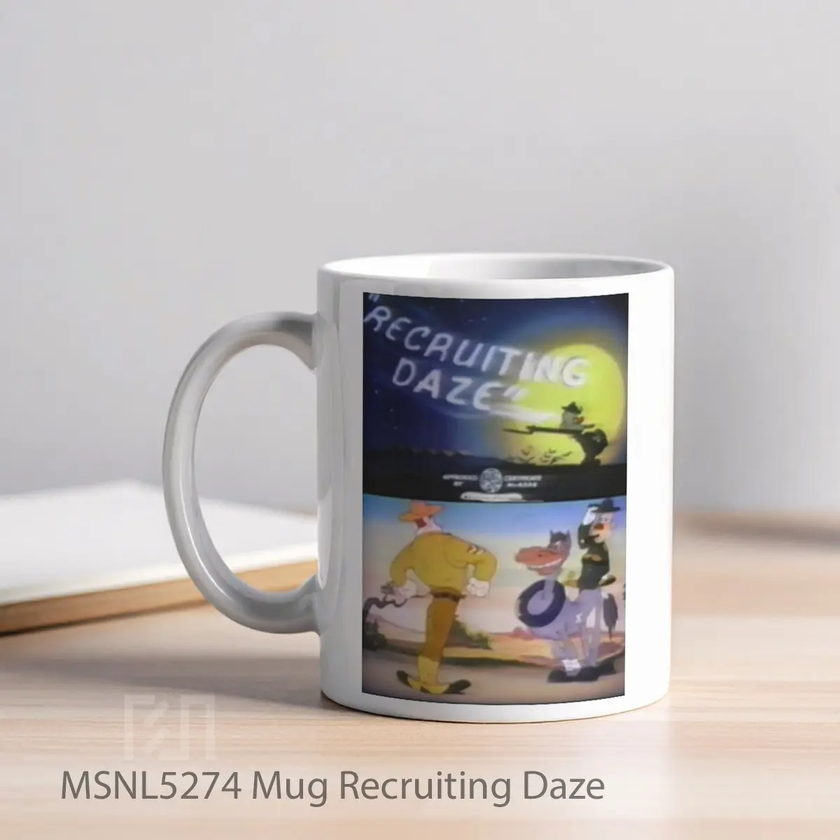 Mug Recruiting Daze Gelas Keramik Tema Film MSNL5274 - Tampak Kiri