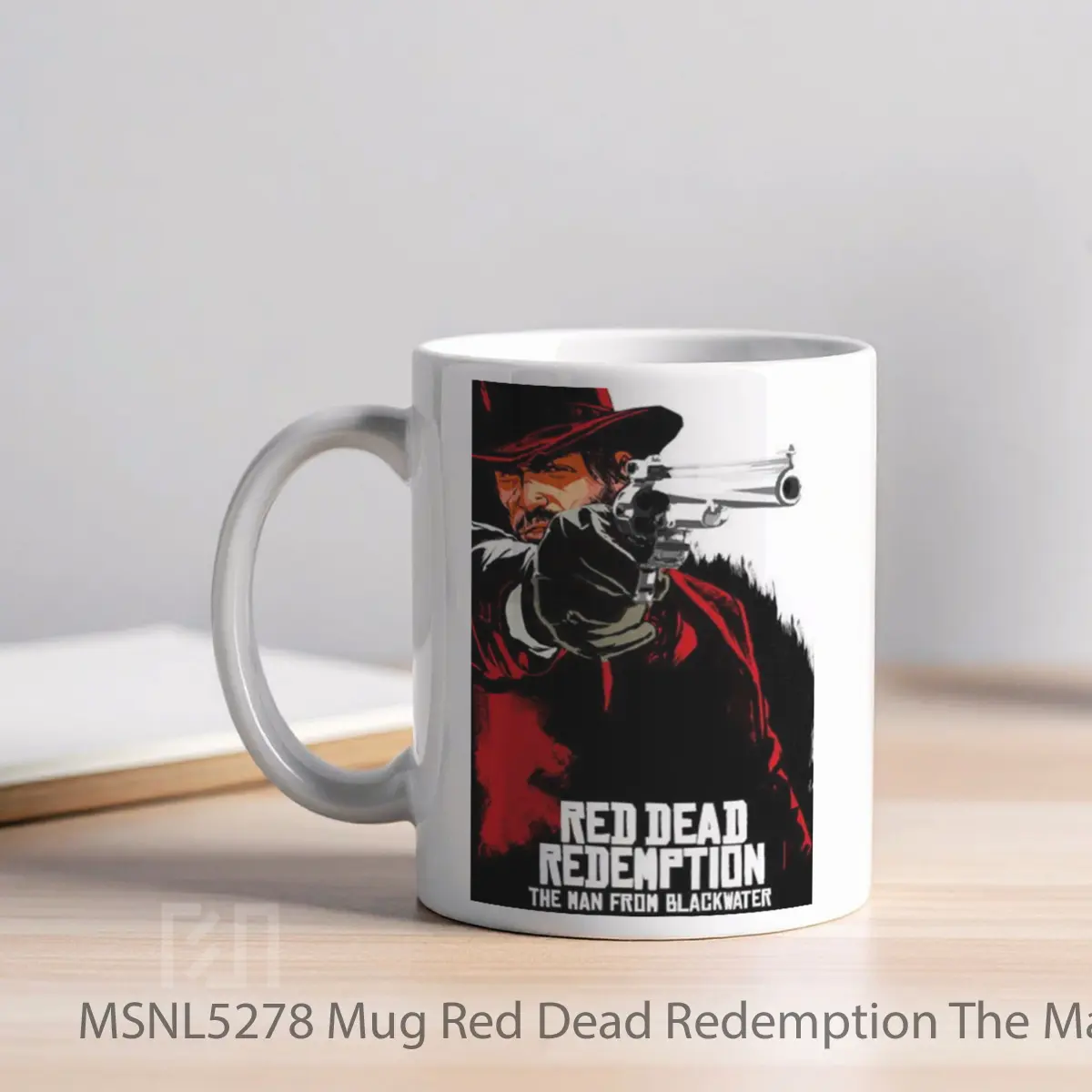 Mug Red Dead Redemption The Man From Blackwater Gelas Keramik Tema Film MSNL5278 - Tampak Kiri