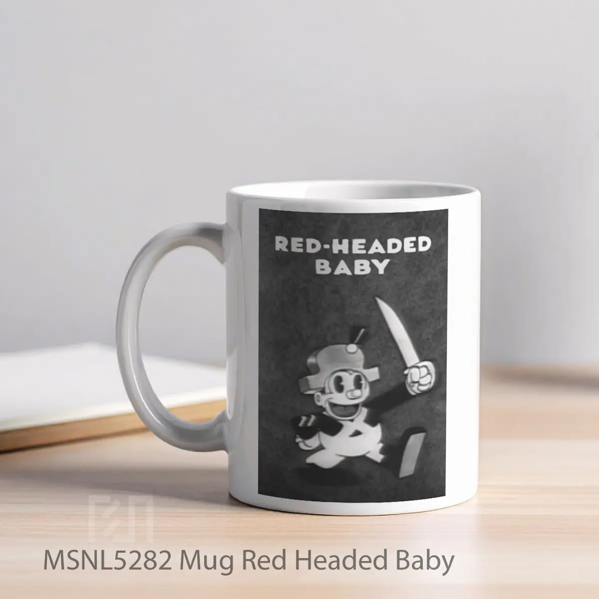 Mug Red Headed Baby Gelas Keramik Tema Film MSNL5282 - Tampak Kiri