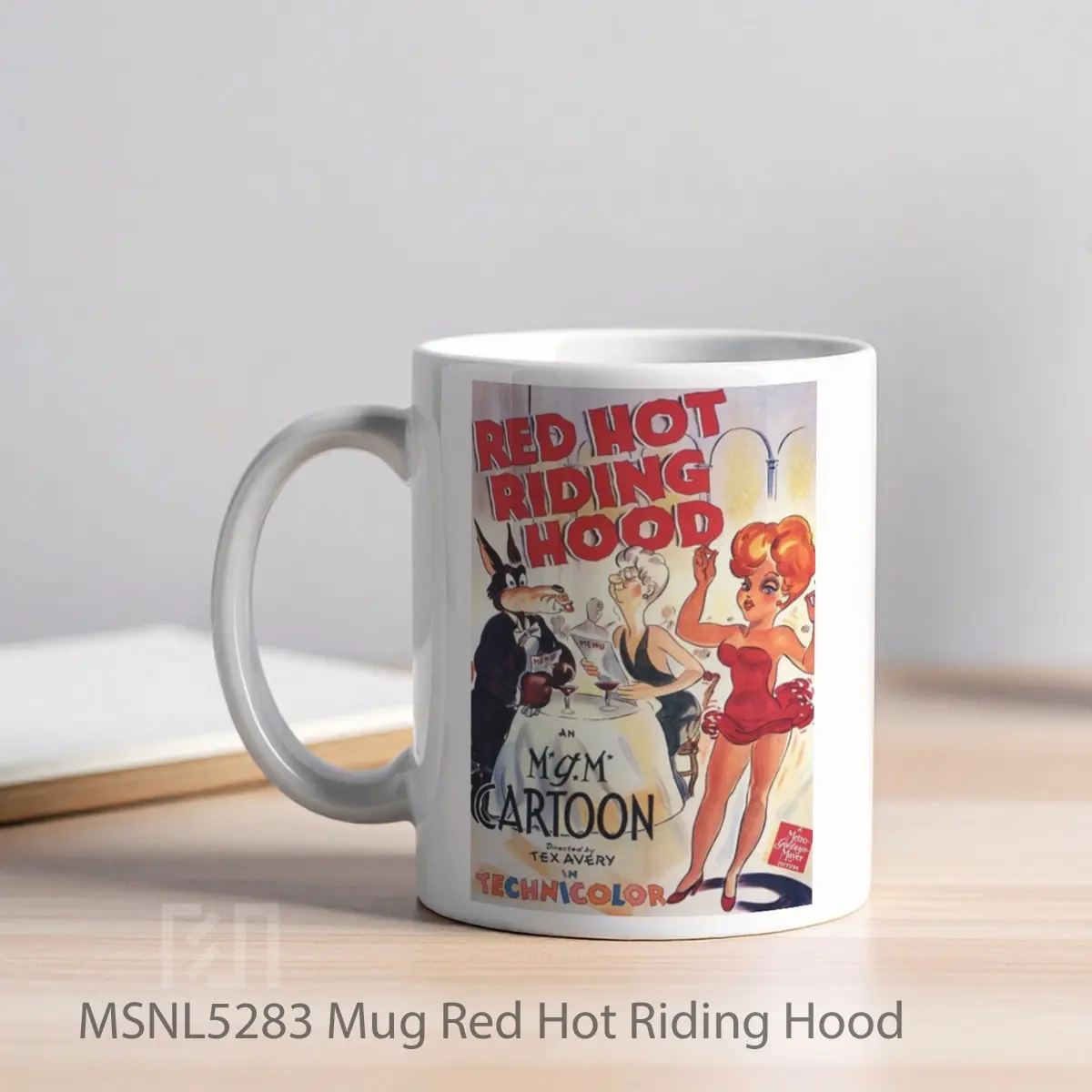 Mug Red Hot Riding Hood Gelas Keramik Tema Film MSNL5283 - Tampak Kiri