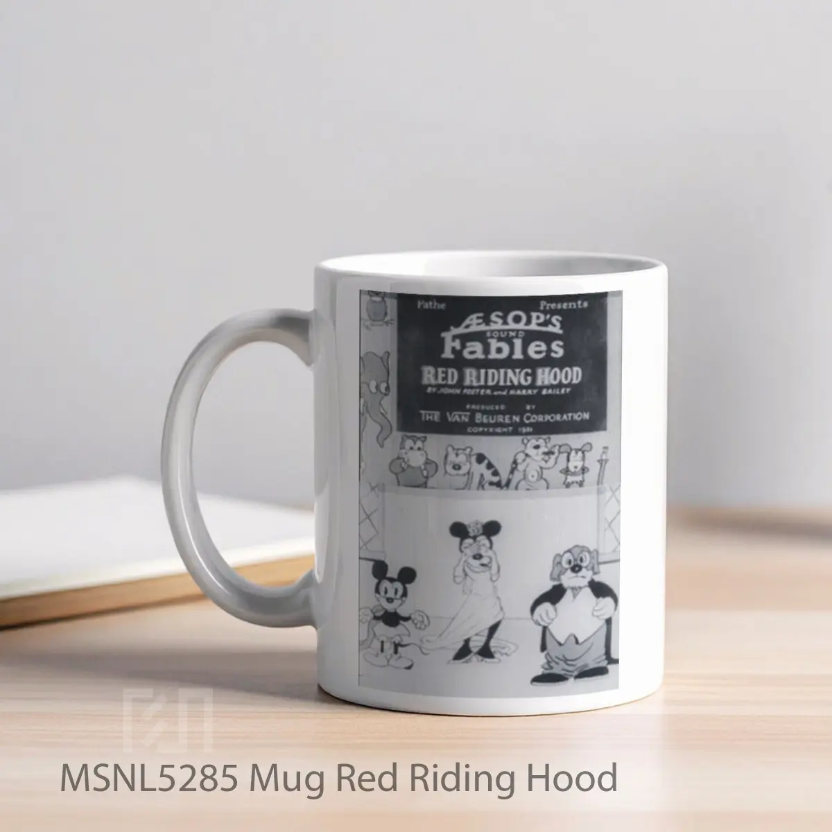 Mug Red Riding Hood Gelas Keramik Tema Film MSNL5285 - Tampak Kiri